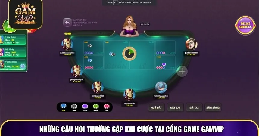 Những câu hỏi thường gặp khi cược tại cổng game Gamvip