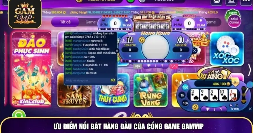 Ưu điểm nổi bật hàng đầu của cổng game Gamvip